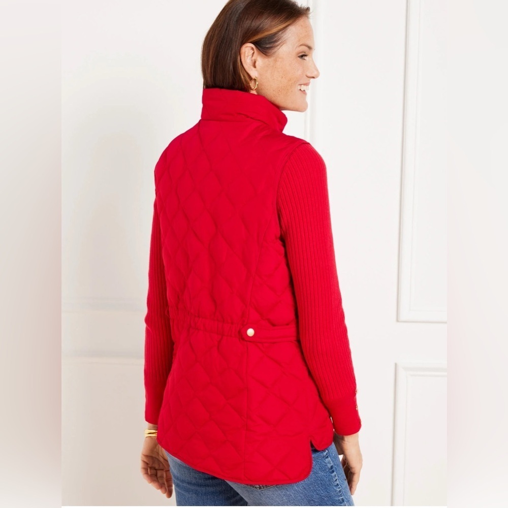 Talbots Red Quilted Down Filled Puffer Vest - Solid Women’s Size 3X - Picture 2 of 5